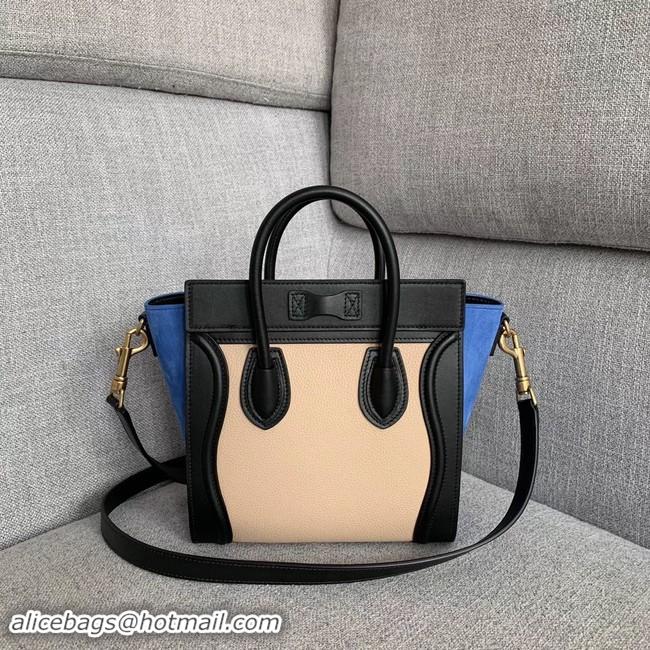 Good Taste CELINE NANO LUGGAGE BAG IN LAMINATED LAMBSKIN 189243-3