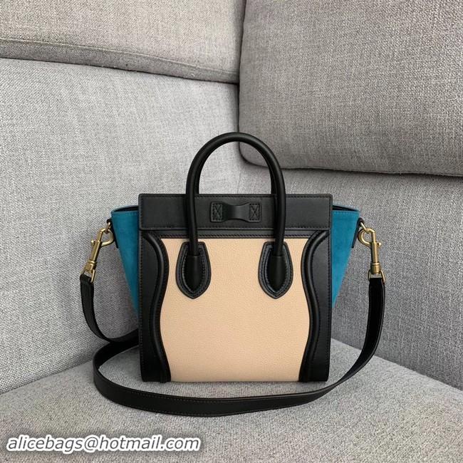 Trendy Design CELINE NANO LUGGAGE BAG IN LAMINATED LAMBSKIN 189243-4