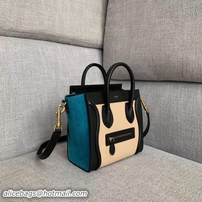 Trendy Design CELINE NANO LUGGAGE BAG IN LAMINATED LAMBSKIN 189243-4