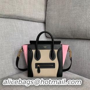 Unique Style CELINE NANO LUGGAGE BAG IN LAMINATED LAMBSKIN 189243-5