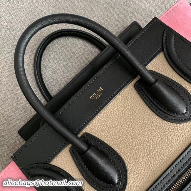 Unique Style CELINE NANO LUGGAGE BAG IN LAMINATED LAMBSKIN 189243-5