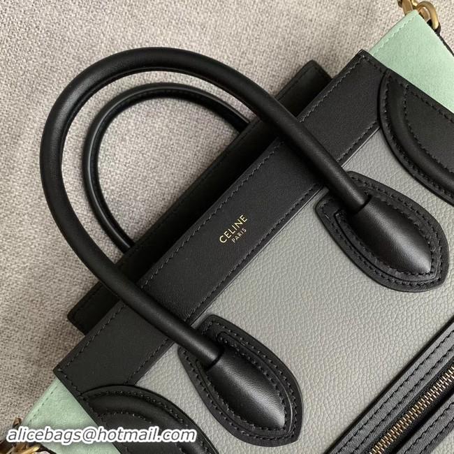 Good Quality CELINE NANO LUGGAGE BAG IN LAMINATED LAMBSKIN 189243-7