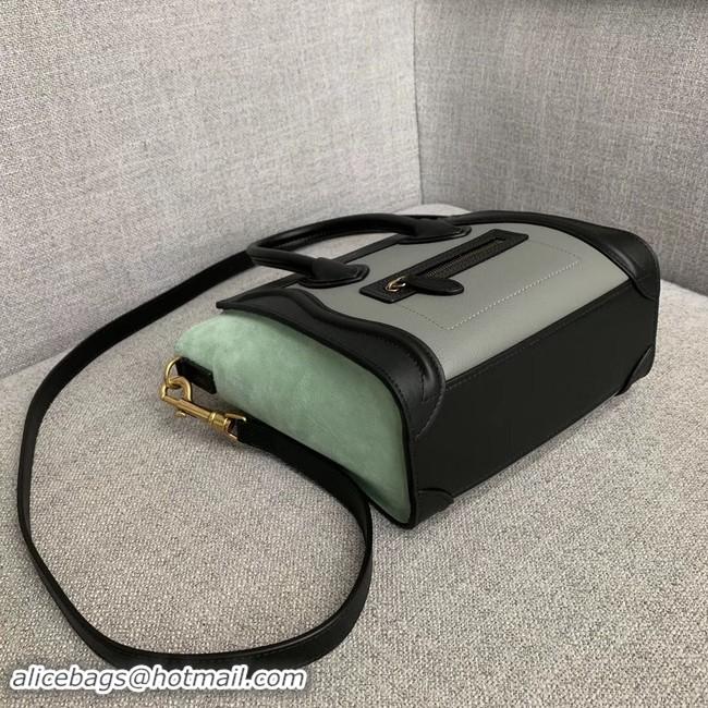 Good Quality CELINE NANO LUGGAGE BAG IN LAMINATED LAMBSKIN 189243-7