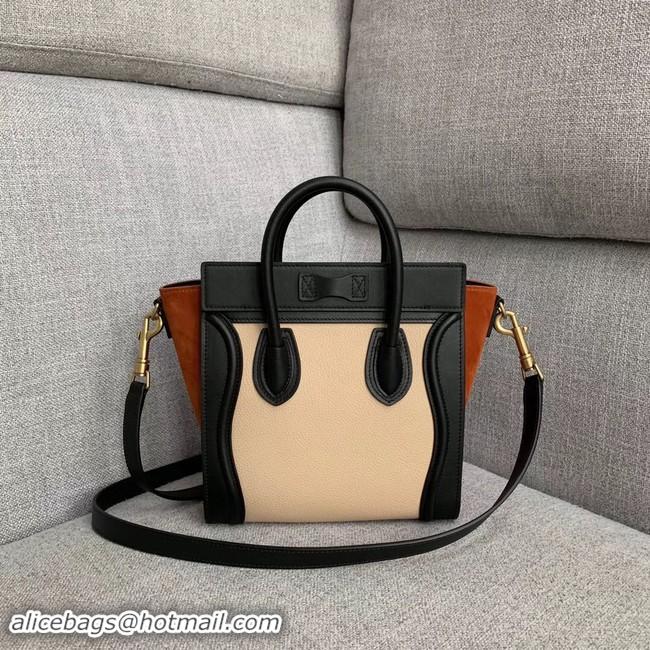 Discount CELINE NANO LUGGAGE BAG IN LAMINATED LAMBSKIN 189243-8