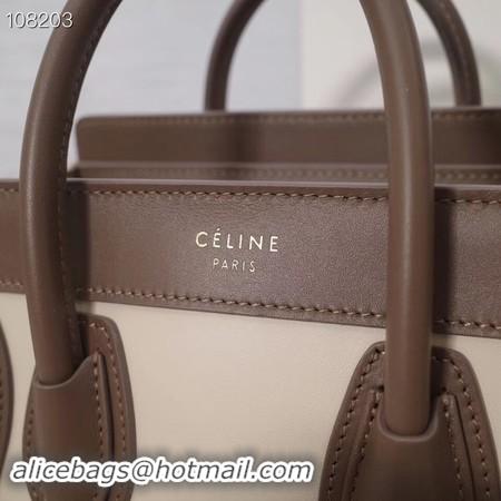 Classic Hot CELINE NANO LUGGAGE BAG IN LAMINATED LAMBSKIN 189244-1