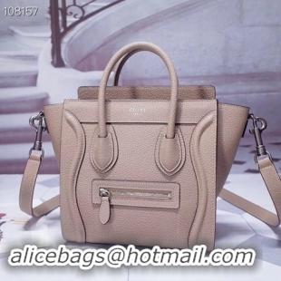 Good Quality CELINE NANO LUGGAGE BAG IN LAMINATED LAMBSKIN 189244-2