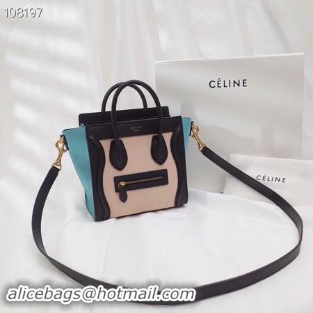 Best Quality CELINE NANO LUGGAGE BAG IN LAMINATED LAMBSKIN 189244-4