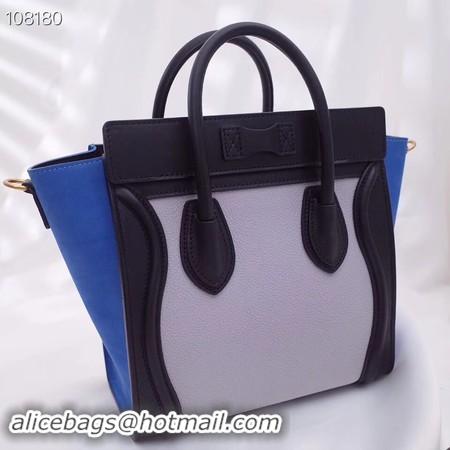 Fashion CELINE NANO LUGGAGE BAG IN LAMINATED LAMBSKIN 189244-5