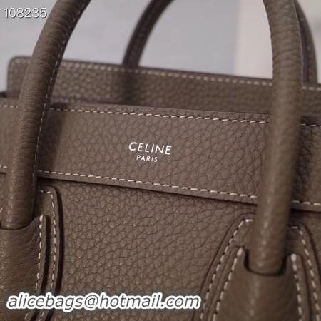 Luxurious CELINE NANO LUGGAGE BAG IN LAMINATED LAMBSKIN 189244-6