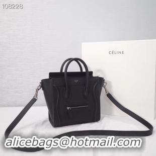 Top Sale CELINE NANO LUGGAGE BAG IN LAMINATED LAMBSKIN 189244-7