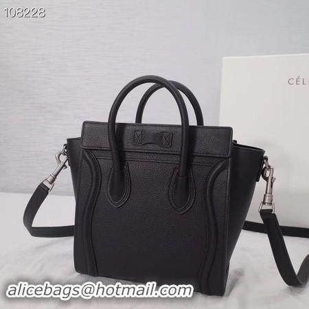 Top Sale CELINE NANO LUGGAGE BAG IN LAMINATED LAMBSKIN 189244-7