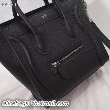 Top Sale CELINE NANO LUGGAGE BAG IN LAMINATED LAMBSKIN 189244-7