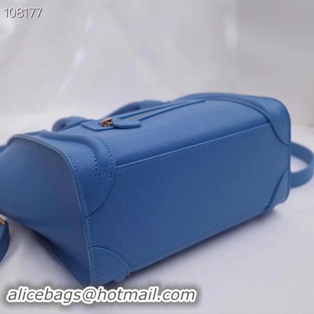 New Style CELINE NANO LUGGAGE BAG IN LAMINATED LAMBSKIN 189244-8