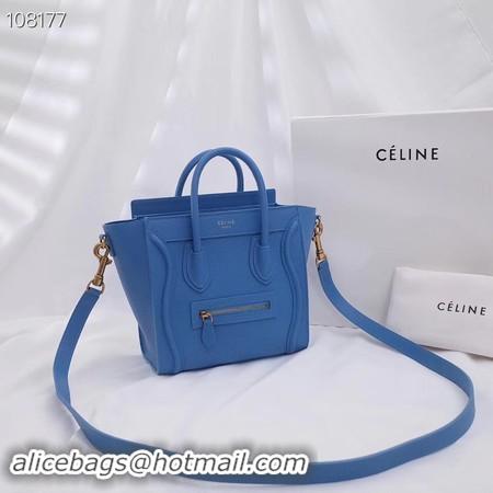 New Style CELINE NANO LUGGAGE BAG IN LAMINATED LAMBSKIN 189244-8