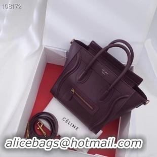 Promotional CELINE NANO LUGGAGE BAG IN LAMINATED LAMBSKIN 189244-10