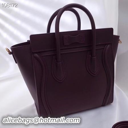 Promotional CELINE NANO LUGGAGE BAG IN LAMINATED LAMBSKIN 189244-10