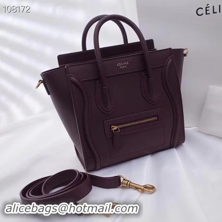 Promotional CELINE NANO LUGGAGE BAG IN LAMINATED LAMBSKIN 189244-10