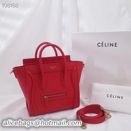 New Fashion CELINE NANO LUGGAGE BAG IN LAMINATED LAMBSKIN 189244-11