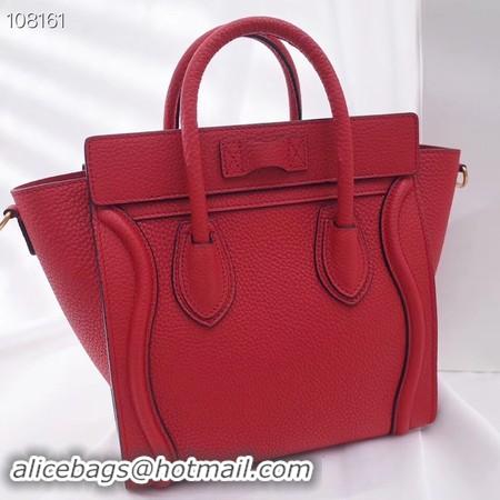 Luxury CELINE NANO LUGGAGE BAG IN LAMINATED LAMBSKIN 189244-12