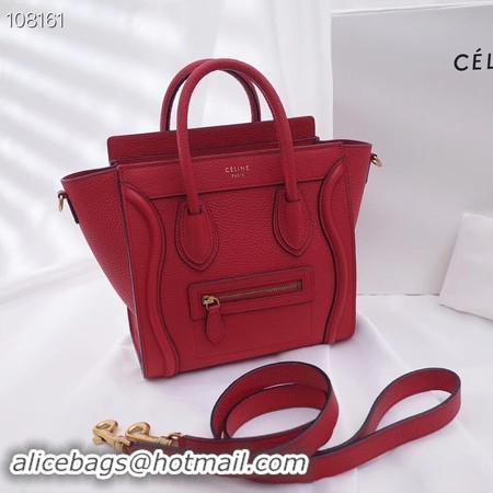 Luxury CELINE NANO LUGGAGE BAG IN LAMINATED LAMBSKIN 189244-12