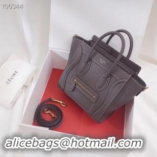 Luxury Hot CELINE NANO LUGGAGE BAG IN LAMINATED LAMBSKIN 189244-14