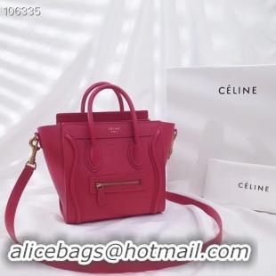 Top Quality CELINE NANO LUGGAGE BAG IN LAMINATED LAMBSKIN 189244-16