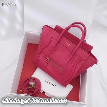 Top Quality CELINE NANO LUGGAGE BAG IN LAMINATED LAMBSKIN 189244-16