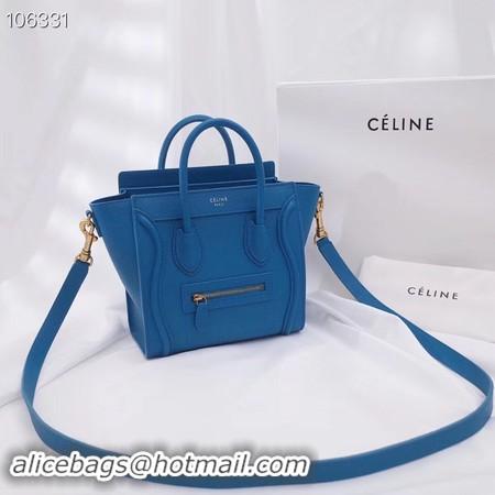 New Fashion CELINE NANO LUGGAGE BAG IN LAMINATED LAMBSKIN 189244-17