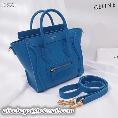 New Fashion CELINE NANO LUGGAGE BAG IN LAMINATED LAMBSKIN 189244-17