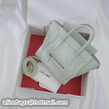 Discount CELINE NANO LUGGAGE BAG IN LAMINATED LAMBSKIN 189244-19