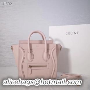 Practical CELINE NANO LUGGAGE BAG IN LAMINATED LAMBSKIN 189244-22