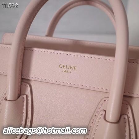 Practical CELINE NANO LUGGAGE BAG IN LAMINATED LAMBSKIN 189244-22