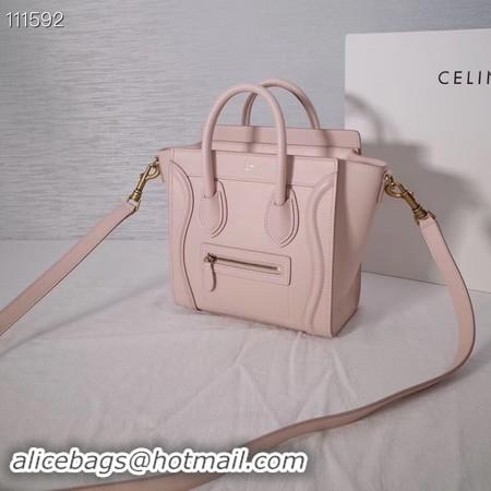 Practical CELINE NANO LUGGAGE BAG IN LAMINATED LAMBSKIN 189244-22