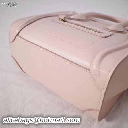 Practical CELINE NANO LUGGAGE BAG IN LAMINATED LAMBSKIN 189244-22