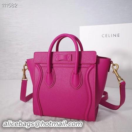 Best Quality CELINE NANO LUGGAGE BAG IN LAMINATED LAMBSKIN 189244-23