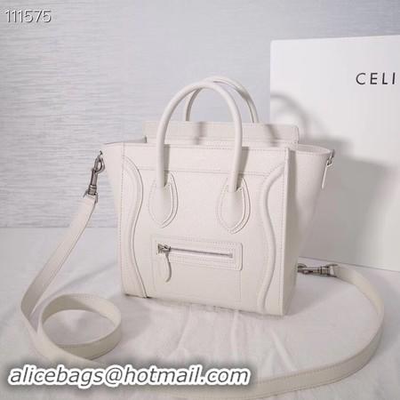 Luxury Quality CELINE NANO LUGGAGE BAG IN LAMINATED LAMBSKIN 189244-24