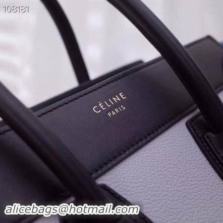 Fashion CELINE MICRO LUGGAGE HANDBAG IN LAMINATED LAMBSKIN 167793-3