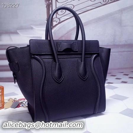 Fashion CELINE MICRO LUGGAGE HANDBAG IN LAMINATED LAMBSKIN 167793-7