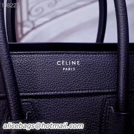 Fashion CELINE MICRO LUGGAGE HANDBAG IN LAMINATED LAMBSKIN 167793-7