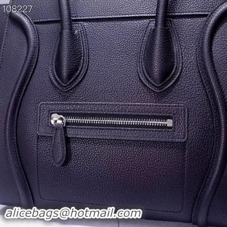 Fashion CELINE MICRO LUGGAGE HANDBAG IN LAMINATED LAMBSKIN 167793-7