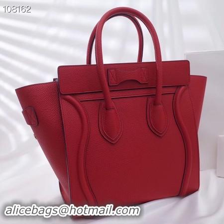 Fashion CELINE MICRO LUGGAGE HANDBAG IN LAMINATED LAMBSKIN 167793-11