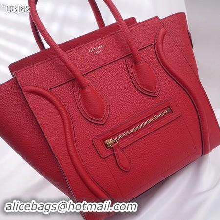 Fashion CELINE MICRO LUGGAGE HANDBAG IN LAMINATED LAMBSKIN 167793-11