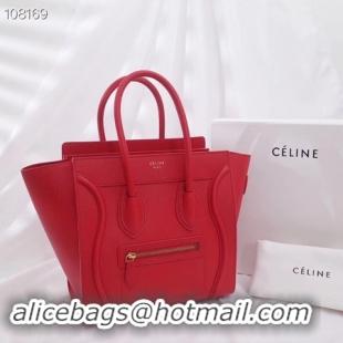 ﻿New Style CELINE MICRO LUGGAGE HANDBAG IN LAMINATED LAMBSKIN 167793-10