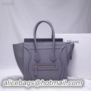 Newest CELINE MICRO LUGGAGE HANDBAG IN LAMINATED LAMBSKIN 167793-13