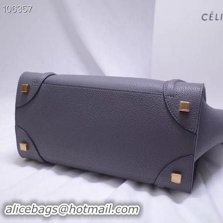 Newest CELINE MICRO LUGGAGE HANDBAG IN LAMINATED LAMBSKIN 167793-13