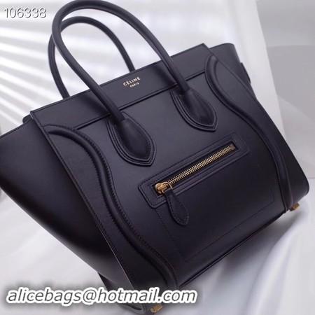 Popular Style CELINE MICRO LUGGAGE HANDBAG IN LAMINATED LAMBSKIN 167793-15