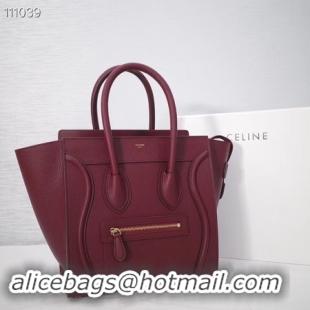 Unique Style CELINE MICRO LUGGAGE HANDBAG IN LAMINATED LAMBSKIN 167793-21