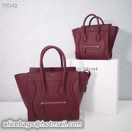 Unique Style CELINE MICRO LUGGAGE HANDBAG IN LAMINATED LAMBSKIN 167793-21