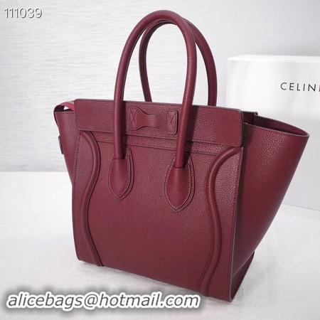 Unique Style CELINE MICRO LUGGAGE HANDBAG IN LAMINATED LAMBSKIN 167793-21