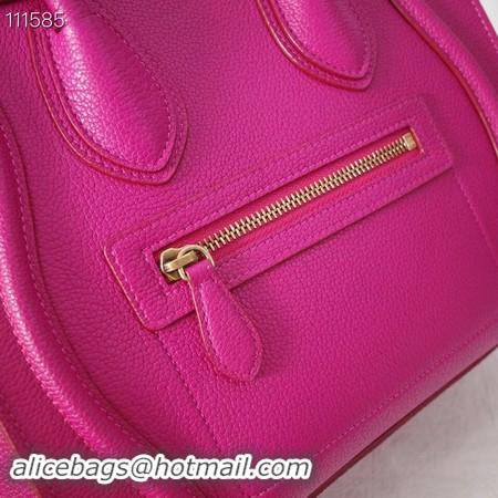 Popular Style CELINE MICRO LUGGAGE HANDBAG IN LAMINATED LAMBSKIN 167793-24